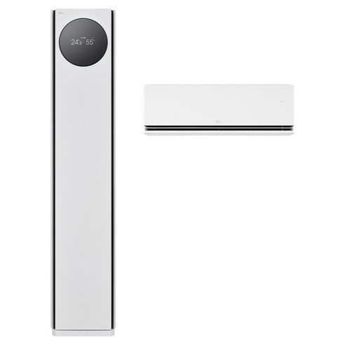 LG전자 인버터 58.5㎡ + 18.7㎡ 휘센 AI 오브제컬렉션 타워I 2 in 1 멀티형 에어컨 9시리즈 방문설치, FQ18GN9HA2M, 매립배관형