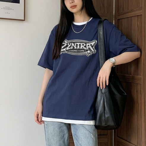 젠트라 주니어 메탈진트라 그래픽 오버핏 티셔츠 K2S47