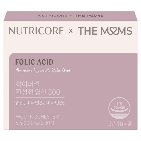 뉴트리코어 더맘스 하이퍼셀 활성형 엽산 800, 1개, 30정