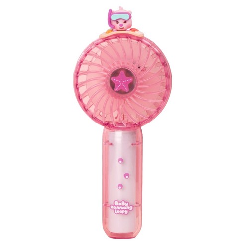 로이체 베이비 충전식 휴대용 투명 핸디팬 선풍기, 잔망루피, ICNS-RHF-E-BLP