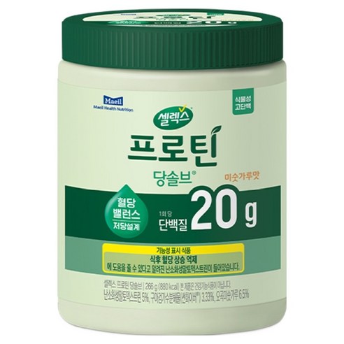셀렉스 프로틴 당솔브 미숫가루맛, 266g, 1개