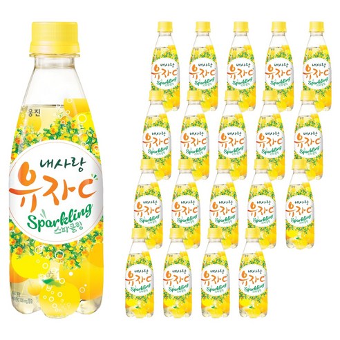 내사랑유자씨 스파클링, 350ml, 20개