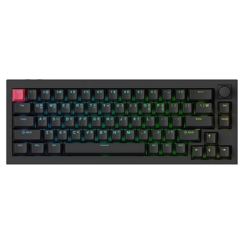키크론 EX67 HE 샤인스루 8K RGB 핫스왑 기계식 유선 텐키리스 키보드, 블랙, EX67-J1, 마그네틱축(자석축)