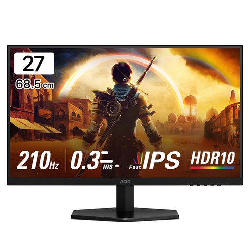 AOC QHD 알파스캔 게이밍 210 FAST IPS 지싱크 Ai HDR 무결점 모니터, 68.5cm, Q27G40HE