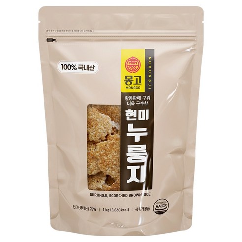 몽고식품 현미 누룽지, 1kg, 1개