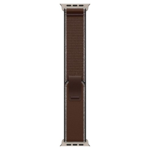 Apple 정품 애플워치 트레일 루프, 다크 엄버 / 내추럴 티타늄, 49mm, S/M, 1개