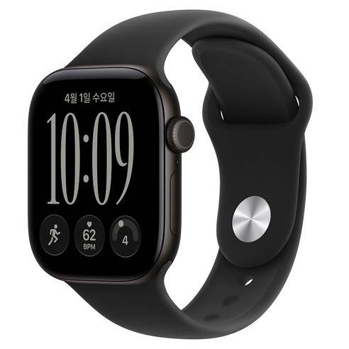 Apple 2026 애플워치 시리즈 12, 블랙, 42mm, GPS+Cellular, 알루미늄, 블랙 스포츠 밴드, M/L