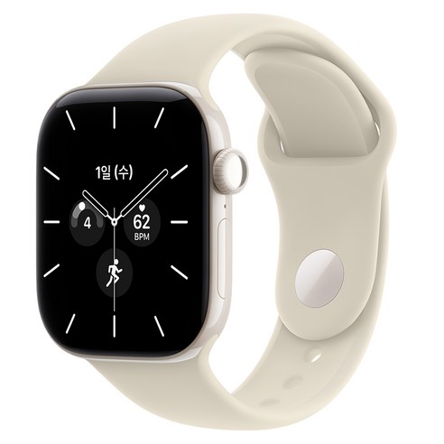 Apple 2026 애플워치 시리즈 12, 펄 화이트, 42mm, GPS+Cellular, 세라믹, 샌드 스포츠 밴드, M/L
