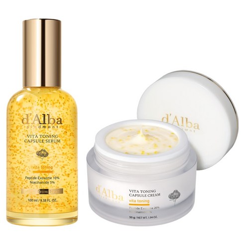 달바 비타 토닝 캡슐 세럼 나이아신아마이드 5퍼센트 100ml + 비타 캡슐 크림 나이아신아마이드 5퍼센트 55g 세트, 1세트