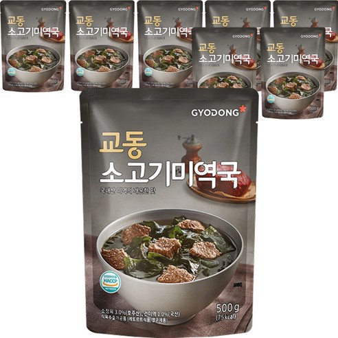 교동식품 소고기 미역국, 500g, 8개