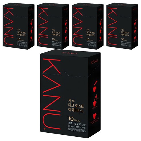 카누 다크 로스트 아메리카노 원두커피믹스, 1.6g, 10개입, 5개