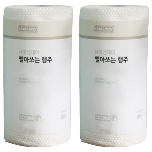 데이앤데이 빨아쓰는 행주 80매 대형, 2개