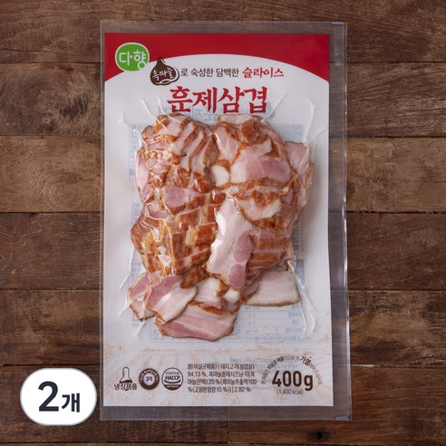 다향 슬라이스 돼지 훈제삼겹, 400g, 2개