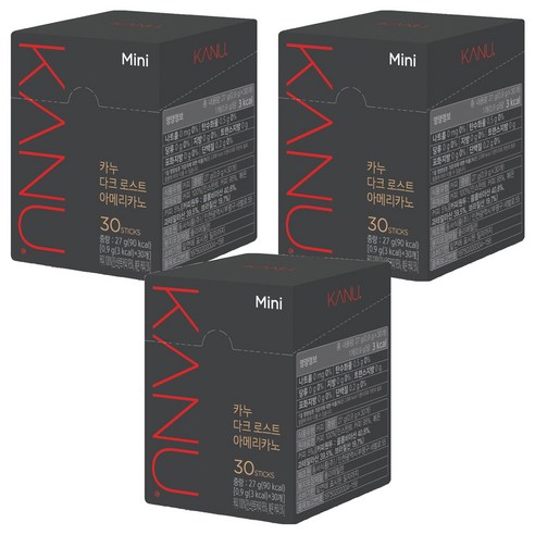 카누 다크 로스트 아메리카노, 0.9g, 30개입, 3개