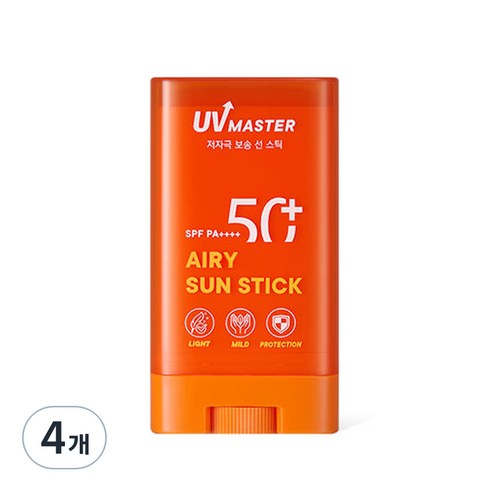 토니모리 유브이마스터 에어리 선스틱 SPF50+ PA++++, 4개, 20g