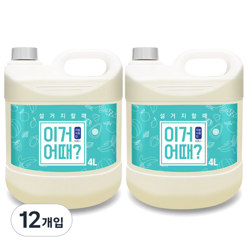 아토세이프 이거어때 주방 세제, 4L, 12개입