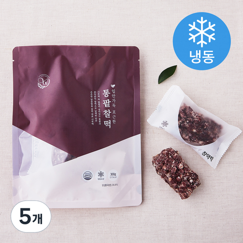 창억 입안가득 포근한 통팥 찰떡 (냉동), 300g, 5개