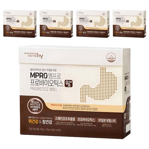 엠프로 프로바이오틱스 윌 플러스, 120g, 5개
