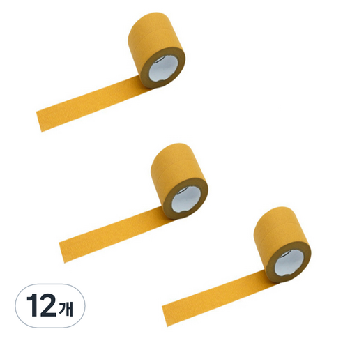 만들하비 컬러 종이 마스킹 테이프 2cm x 13m, 카멜브라운, 12개