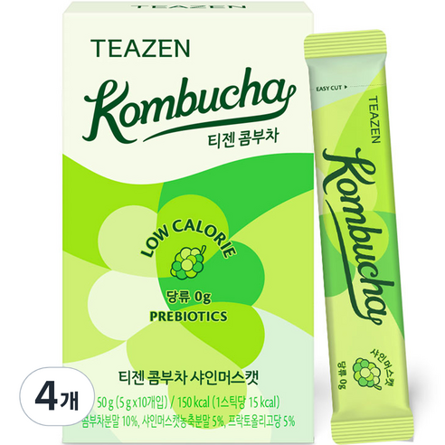 티젠 콤부차 샤인머스캣, 5g, 10개입, 4개