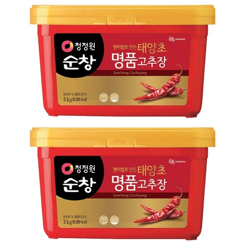 청정원순창 태양초 명품고추장, 3kg, 2개