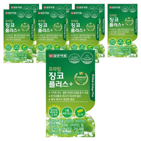 일양약품 프라임 징코 플러스, 30정, 8개
