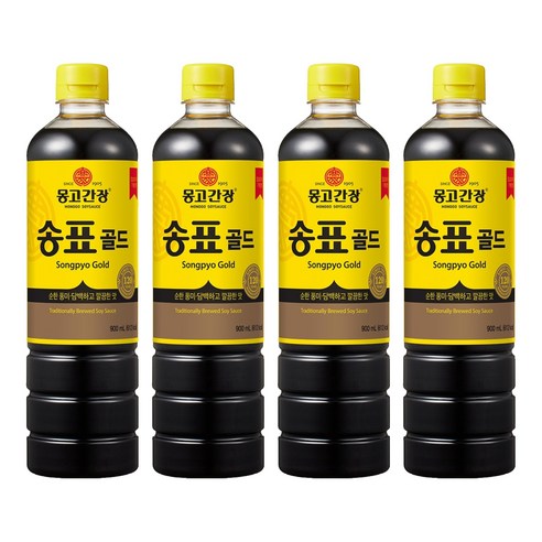 송표 골드 몽고간장, 900ml, 4개