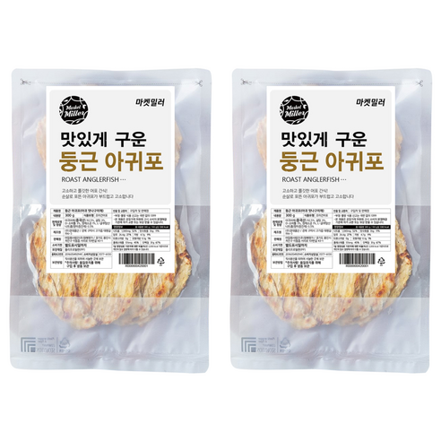 마켓밀러 맛있게 구운 둥근 아귀포, 300g, 2개