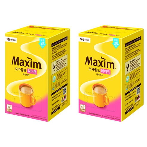 맥심 모카골드 라이트 커피믹스, 11.8g, 160개입, 2개
