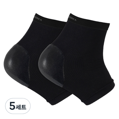 코지라벨 실리콘 뒤꿈치 패드 블랙, 2개입, 5세트