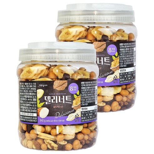 투데이넛 델리너트 믹스넛, 840g, 2개