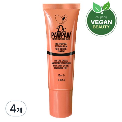 닥터포포 틴티드 컬러 멀티밤 10ml, 03_피치핑크, 4개