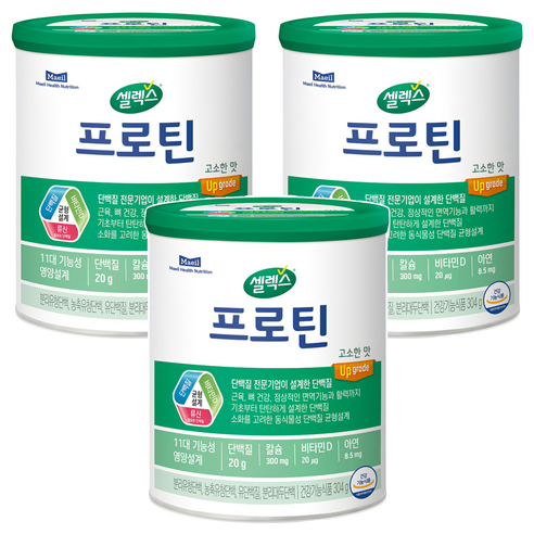 셀렉스 프로틴 고소한 맛, 304g, 3개