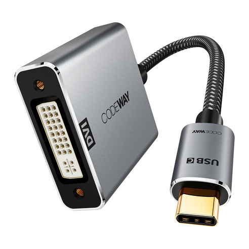코드웨이 USB C타입 to DVI 변환 젠더12cm, 1개, SA7133