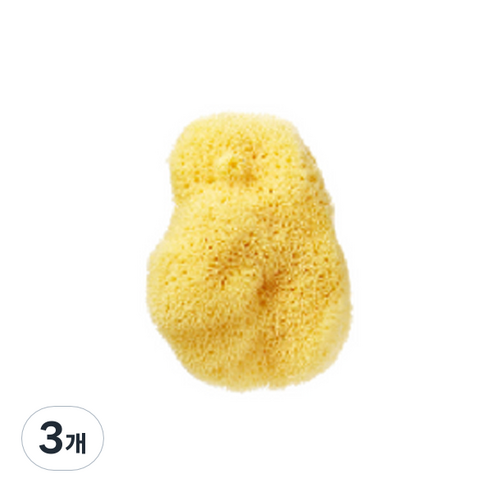 뷰티풀스킨 세안용 천연해면 스펀지 라지, 3개