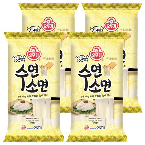 오뚜기옛날 수연소면, 500g, 4개