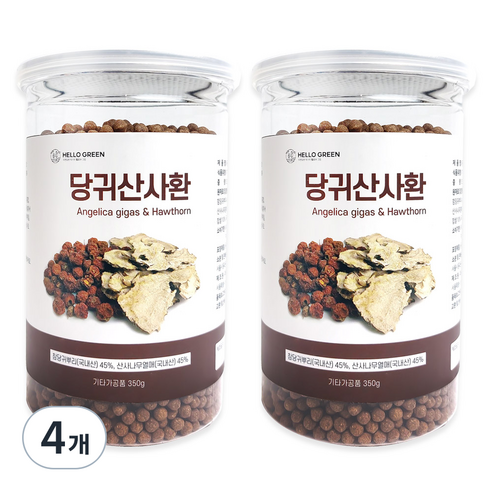 헬로우그린 당귀산사환 통, 350g, 4개
