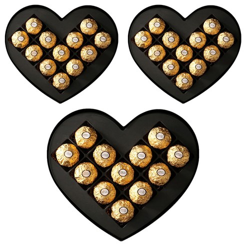 페레로로쉐 초콜릿 하트 선물세트 T12, 150g, 3개