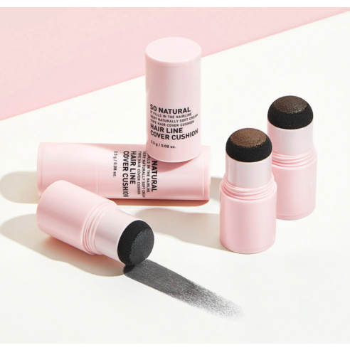 감쪽같은 커버력으로 되찾는 자신감, 쏘내추럴 헤어 라인 커버 쿠션 다크브라운