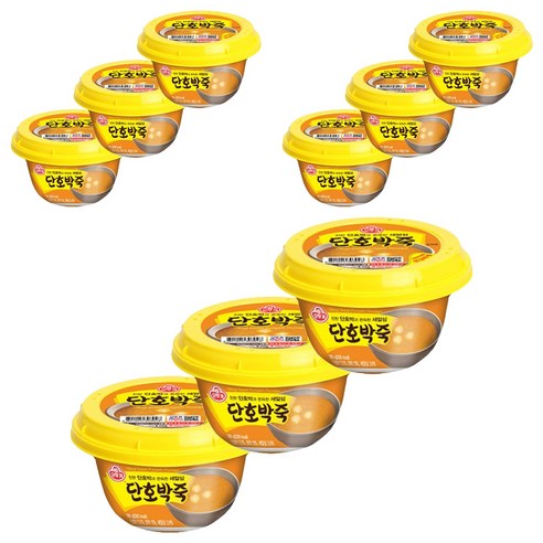 오뚜기 단호박죽 상온, 285g, 9개