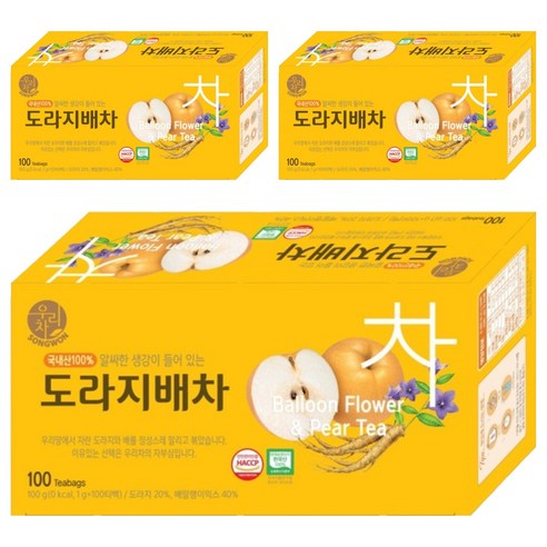 우리차 도라지배차, 1g, 100개입, 3개