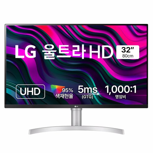 LG전자 4K UHD 모니터 방문설치, 80cm, 32UN650K