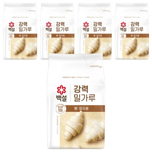 백설 강력 밀가루, 2.5kg, 5개