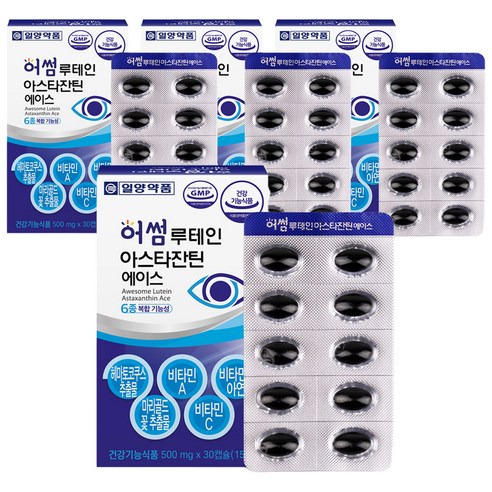 일양약품 어썸 루테인 아스타잔틴 헤마토코쿠스 에이스, 30정, 4개, 30정