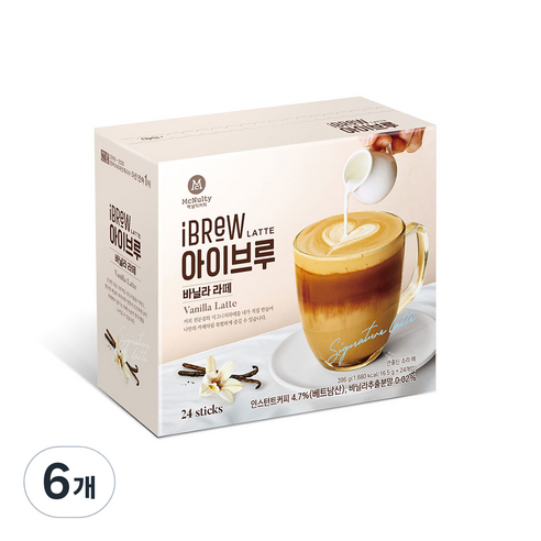 아이브루 바닐라 라떼, 16.5g, 24개입, 6개
