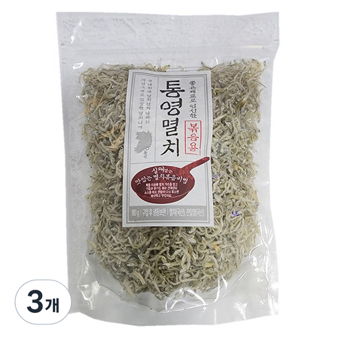 국산 볶음용 통영멸치, 180g, 3개