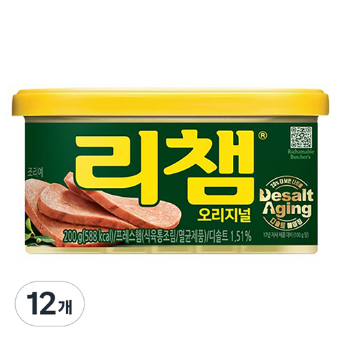 리챔 오리지널 햄통조림, 200g, 12개