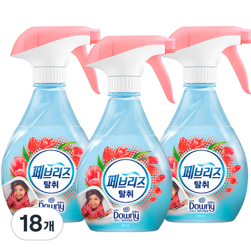 페브리즈 섬유탈취제 다우니 에이프릴향 본품, 360ml, 18개