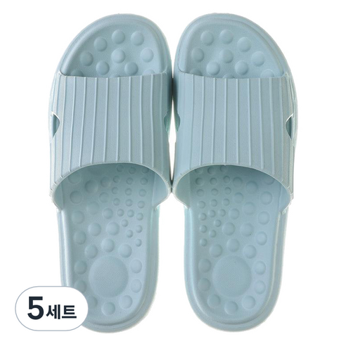 언헤브 부드러운 경량 지압 슬리퍼 240, 04 스카이블루, 5세트