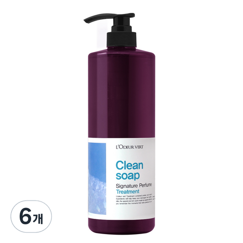 로더베르 시그니처 퍼퓸 트리트먼트 클린솝 1000ml, 6개